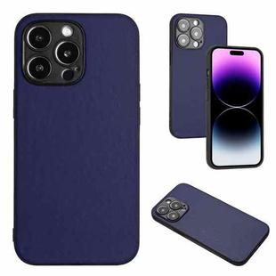 For iPhone 15 Pro R20 Leather Pattern Phone Single Case(Blue)