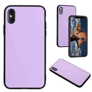 For iPhone XS / X R20 Leather Pattern Phone Single Case(Purple)