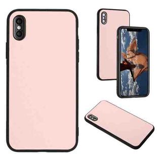 For iPhone XS / X R20 Leather Pattern Phone Single Case(Pink)