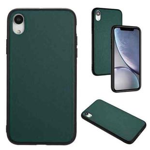 For iPhone XR R20 Leather Pattern Phone Single Case(Green)