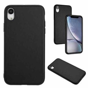 For iPhone XR R20 Leather Pattern Phone Single Case(Black)