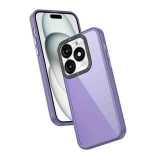 For Itel A70 Frame Two Color Lens Ring TPU Phone Case(Purple)