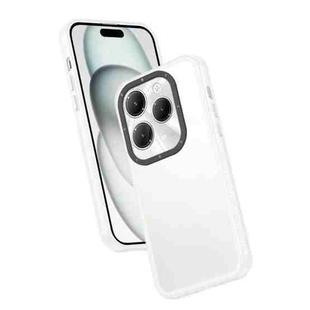 For Infinix Hot 40 Frame Two Color Lens Ring TPU Phone Case(Transparent)