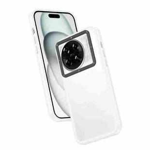 For Tecno Spark 20 Pro+ Frame Two Color Lens Ring TPU Phone Case(Transparent)