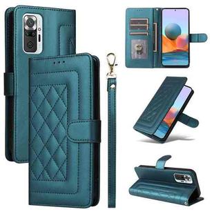 For Xiaomi Redmi Note 10 Pro Diamond Lattice Leather Flip Phone Case(Green)