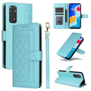 For Xiaomi Redmi Note 11s / 12s Diamond Lattice Leather Flip Phone Case(Mint Green)