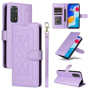 For Xiaomi Redmi Note 11s / 12s Diamond Lattice Leather Flip Phone Case(Light Purple)