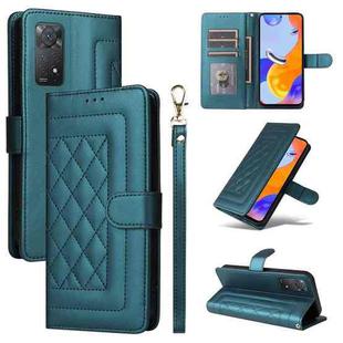For Xiaomi Redmi Note 11 Pro Global Diamond Lattice Leather Flip Phone Case(Green)