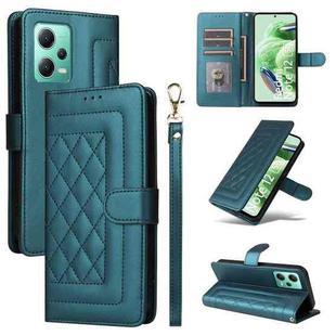 For Xiaomi Redmi Note 12 5G / Poco X5 Diamond Lattice Leather Flip Phone Case(Green)