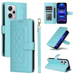 For Xiaomi Redmi Note 12 Pro+ Diamond Lattice Leather Flip Phone Case(Mint Green)