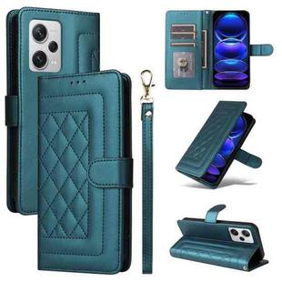 For Xiaomi Redmi Note 12 Pro+ Diamond Lattice Leather Flip Phone Case(Green)