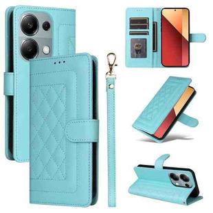 For Xiaomi Redmi Note 13 Pro 4G Diamond Lattice Leather Flip Phone Case(Mint Green)