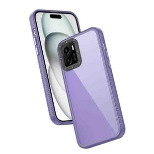 For vivo Y15s / Y15a Frame Two Color Lens Ring TPU Phone Case(Purple)