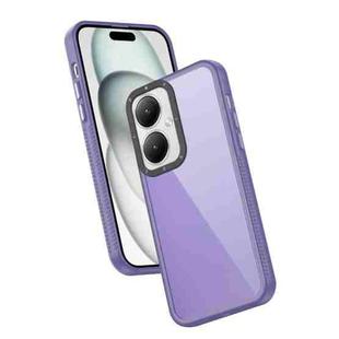 For vivo Y27 4G Frame Two Color Lens Ring TPU Phone Case(Purple)