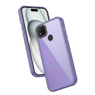 For Xiaomi Redmi 9C / 10A Frame Two Color Lens Ring TPU Phone Case(Purple)