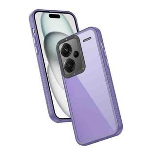 For Xiaomi Redmi Note 13 Pro+ 5G Frame Two Color Lens Ring TPU Phone Case(Purple)