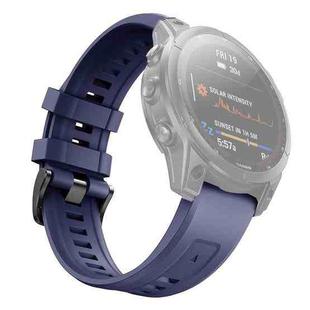 For Garmin Fenix 7X 22mm Quick Release Silicone Watch Band(Dark Blue)