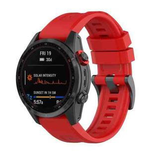 For Garmin Fenix 7X 26mm Quick Release Silicone Watch Band(Red)