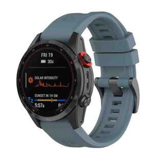 For Garmin Fenix 7 26mm Quick Release Silicone Watch Band(Navy Blue)