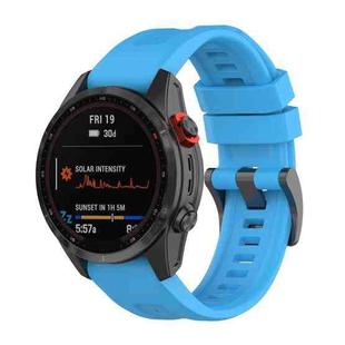For Garmin Fenix 5X 26mm Quick Release Silicone Watch Band(Sky Blue)