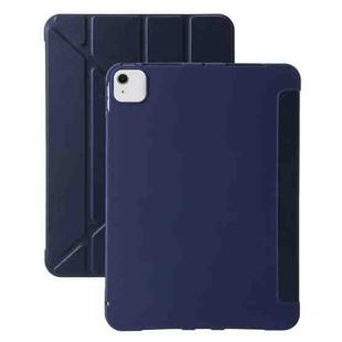 For iPad Air 11 2024 TPU Deformation Flip Leather Tablet Case with Holder(Dark Blue)