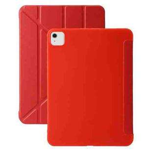 For iPad Air 11 2024 TPU Deformation Flip Leather Tablet Case with Holder(Red)