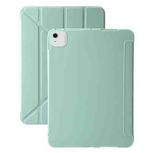 For iPad Air 11 2024 TPU Deformation Flip Leather Tablet Case with Holder(Mint Green)