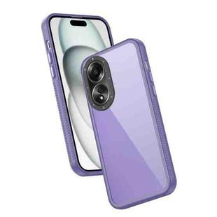 For OPPO A58 4G Frame Two Color Lens Ring TPU Phone Case(Purple)