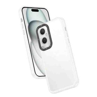 For OPPO A96 Frame Two Color Lens Ring TPU Phone Case(Transparent)