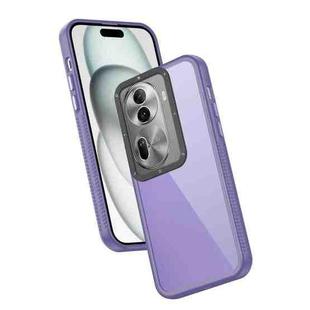 For OPPO Reno11 Pro 5G Global Frame Two Color Lens Ring TPU Phone Case(Purple)