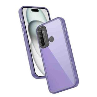 For Realme 5i / C3 Frame Two Color Lens Ring TPU Phone Case(Purple)