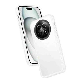 For Realme 12 Frame Two Color Lens Ring TPU Phone Case(Transparent)