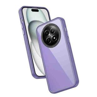 For Realme 12 Frame Two Color Lens Ring TPU Phone Case(Purple)