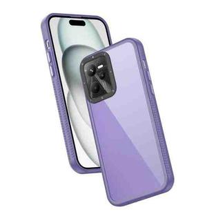 For Realme C35 Frame Two Color Lens Ring TPU Phone Case(Purple)