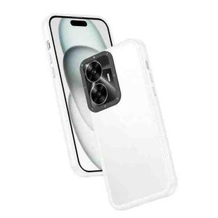 For Realme C55 Frame Two Color Lens Ring TPU Phone Case(Transparent)