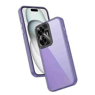 For Realme C55 Frame Two Color Lens Ring TPU Phone Case(Purple)