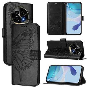 For Realme 13 Pro / 13 Pro+ 5G Embossed Butterfly Leather Phone Case(Black)