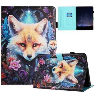 For Samsung Galaxy Tab A7 10.4 T500 Painted Litchi Leather Sewing Smart Tablet Case(Fox)