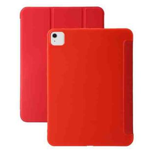 For iPad Air 13 2024 Three-fold Holder Flip Tablet Leather Case(Red)