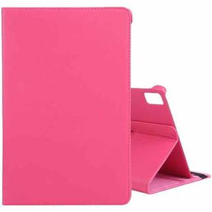 For iPad Air 13 2024 360 Degree Rotation Litchi Texture Leather Tablet Case with Holder(Rose Red)