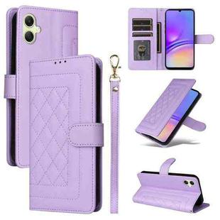 For Samsung Galaxy A05 Diamond Lattice Leather Flip Phone Case(Light Purple)