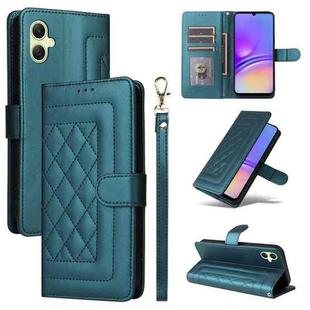 For Samsung Galaxy A05 Diamond Lattice Leather Flip Phone Case(Green)