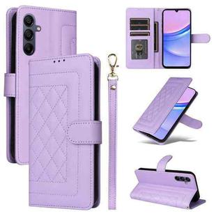 For Samsung Galaxy A15 5G / 4G Diamond Lattice Leather Flip Phone Case(Light Purple)