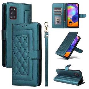 For Samsung Galaxy A31 EU Version Diamond Lattice Leather Flip Phone Case(Green)