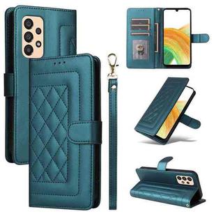 For Samsung Galaxy A33 5G Diamond Lattice Leather Flip Phone Case(Green)