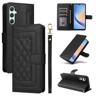 For Samsung Galaxy A34 5G Diamond Lattice Leather Flip Phone Case(Black)