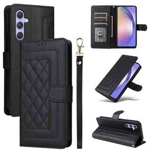For Samsung Galaxy A54 5G Diamond Lattice Leather Flip Phone Case(Black)