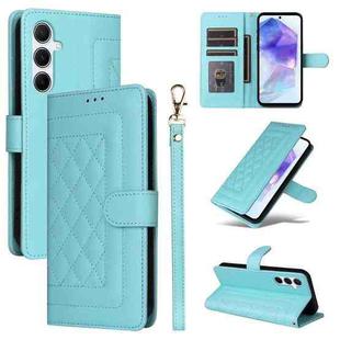 For Samsung Galaxy A55 Diamond Lattice Leather Flip Phone Case(Mint Green)