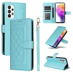 For Samsung Galaxy A73 5G Diamond Lattice Leather Flip Phone Case(Mint Green)