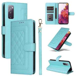 For Samsung Galaxy S20 FE Diamond Lattice Leather Flip Phone Case(Mint Green)